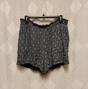 Knox Rose Women's Blue Patterned Shorts Fully Lined Size XL High Rise